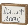 thumbnail image 2 of Let It Snow Mini Box Sign, 4-inch Length, Wood and Enamel, 2 of 4