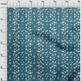 thumbnail image 2 of oneOone Cotton Flex Teal Blue Fabric Triangle Geometric Craft Projects Decor Fabric Printed By The Yard 40 Inch Wide, 2 of 4