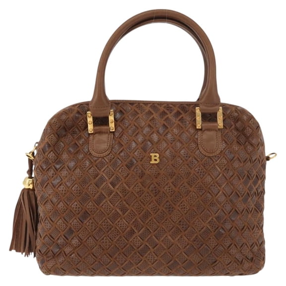 Pre-Owned Bally Vintage Handbag Leather Brown Leather Handbag