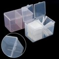 thumbnail image 1 of CNKOO Storage Box Double Grids Visible Buckle Convenient Creative Storing Cotton Swab Wear-resistant Transparent Design Nail Charm Organizer Nail Tools, 1 of 8