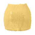 thumbnail image 7 of MIXUE Skirts For Women Summer Sequins Solid Color Elastic Waist Party Club Casual Bodycon Mini Skirt Activewear,Yellow,S, 7 of 7