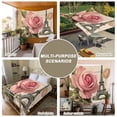 thumbnail image 6 of Pink Spring Floral Large Tapestry for Bedroom Wall Hanging Tapestry, Vintage Rose Flower Retro Ceiling Backdrop Tapestries Poster Blanket Wall Decor for Teens Room Living Room Dorm 100" x 59", 6 of 8
