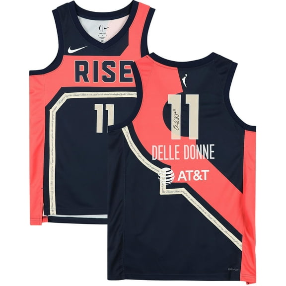 Elena Delle Donne Washington Mystic Autographed Navy Rebel Edition Jersey - Fanatics Authentic Certified