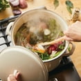 thumbnail image 4 of Rachael Ray Enamel-on-Steel 12 Qt Induction Stockpot with Lid, Almond, 4 of 10