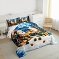 thumbnail image 3 of Feelyou Cute Christmas Gnome Queen Comforter Set for Teen, Kawaii Santa Claus Bedding Sets, Happy Western Festival Reversible Bedding Comforter Set, Luxury Bedroom Decor, 3pcs, 3 of 8