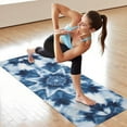 thumbnail image 6 of Blue White Tie Dye Mandala Pattern Hot Yoga Mat Towel Non Slip for Hot Yoga - Quick-Drying Yoga Mat Cover with 4 Corner Pockets with Travel Bag - Hot Yoga Towel Non Slip 70"x26", 6 of 6