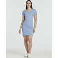 thumbnail image 2 of 3 Pack: Women's Mini Short Sleeve Ribbed Scoop Neck Casual T-Shirt Bodycon Dress, 2 of 6