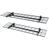 Heavy Duty Garage Shelves 2-Pack, 4x1 ft Wall Mounted Storage Shelving, 400 lb Capacity - for Shop, Shed & Garage Organization