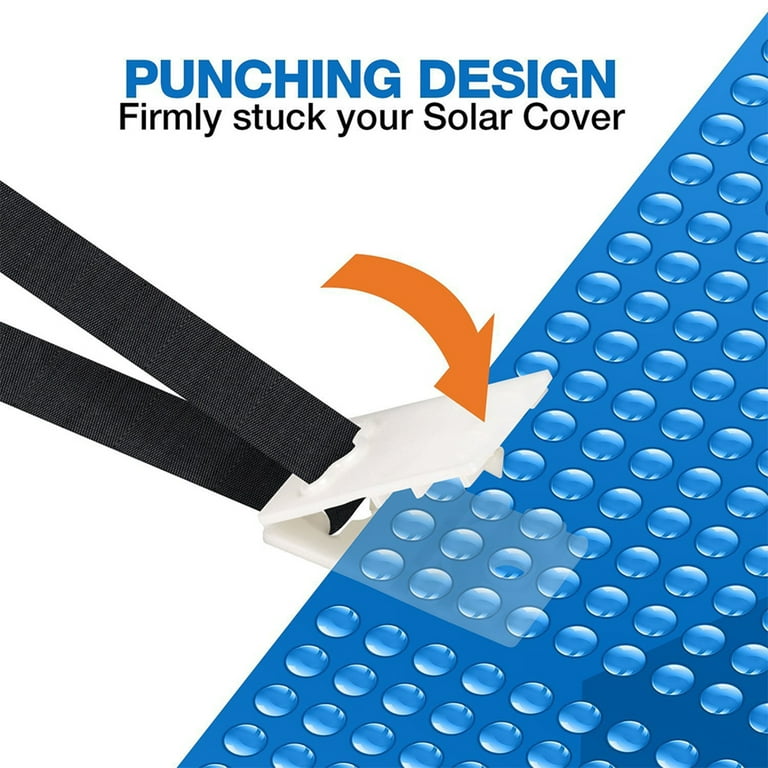 Solar Cover Reel Straps Solar Blanket Straps Including 8 Adhesive
