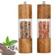 thumbnail image 1 of Molinillo manual de sal y pimienta - Molinillo de madera con núcleo de cerámica ajustable - Molinillo de sal y molinillo de pimienta (juego de dos), 1 of 5