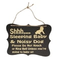 thumbnail image 2 of Bebé Durmiendo Y Perro Ruidoso Que Cuelga de Del de La Habitación para hogar de Yuyangstore cartel de paque colgante de madera, 2 of 8