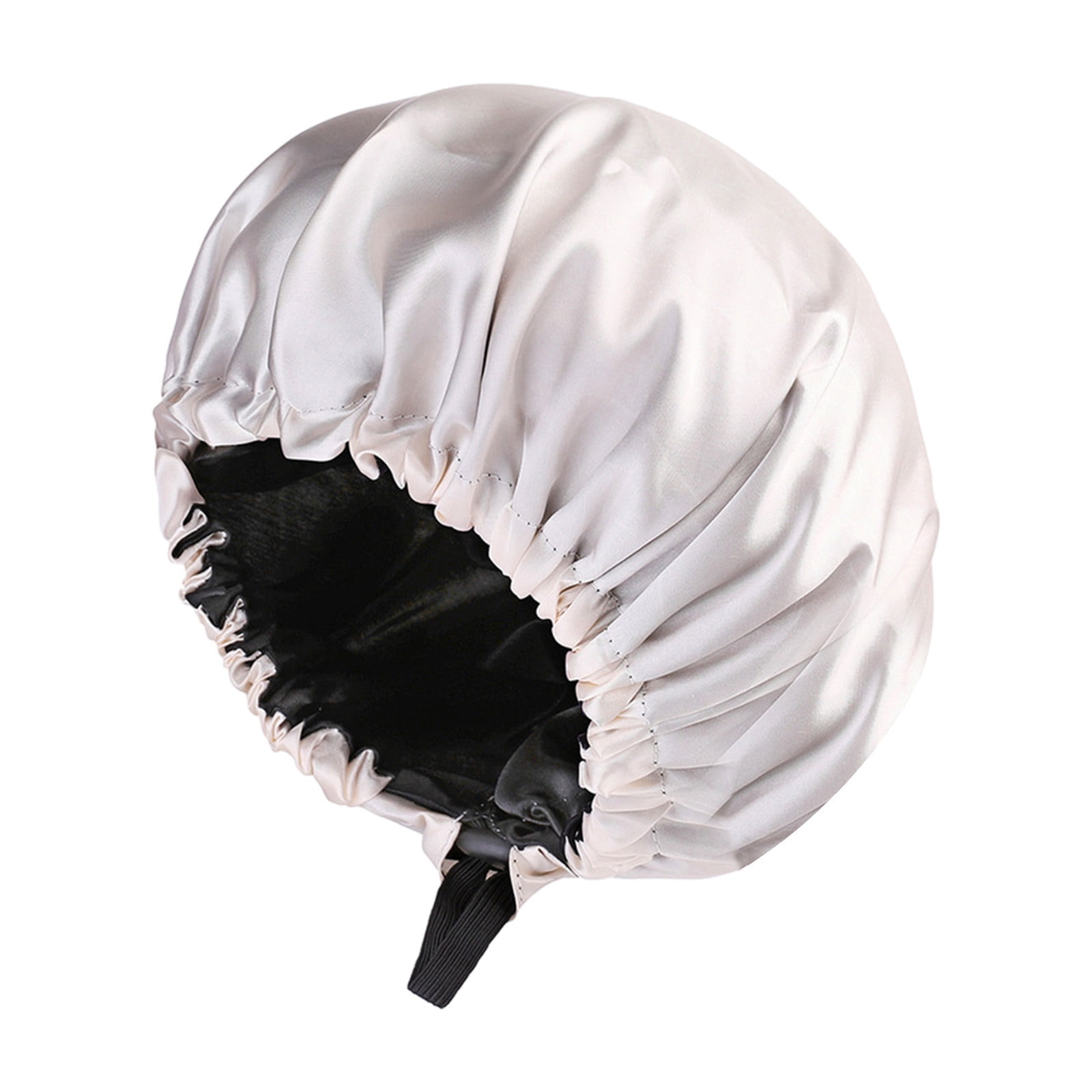 QIIBURR Reversible Silk Satin Cap for Sleeping, Adaptable Button Silk