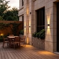 thumbnail image 6 of AuroraX Solar Powered Wall Light Outdoor Solar Lights for Yard Decorative Color Changing Double Head Dusk to Dawn Waterproof Outdoor Wall Lighting Gold, 6 of 6