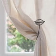 thumbnail image 2 of Evideco French Home Goods Curtain Holdbacks White Magnetic Curtain Tieback - Stylish Leaf Design in Resin - Convenient Accessory for Draperies, 2 of 6