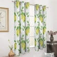 thumbnail image 3 of Lemon And Leaves Blackout Curtains Window Drapes Room Darkening Thermal Insulated Grommets Blackout Curtains, for Living, Dining, Bedroom,2 Panels, 3 of 6