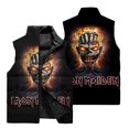 thumbnail image 2 of Chaleco con estampado de terror 3D para hombre, para exteriores, para acampar, viajes, resistente al viento, con cuello alto y bolsillo con cremallera, 2 of 4