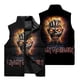 thumbnail image 2 of Chaleco con estampado de terror 3D para hombre, para exteriores, para acampar, viajes, resistente al viento, con cuello alto y bolsillo con cremallera, 2 of 5