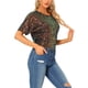 thumbnail image 4 of Camisa de lentejuelas INSPIRE CHIC para mujer, blusa brillante de manga dolman oversize, L multicolor, 4 of 6