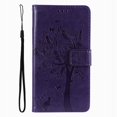 thumbnail image 1 of Wallet Case For Huawei P Smart 2018 2019 2020 2021 P8 P9 P20 P30 P40 Lite Pro 2017 Cute Cat Tree Card Slots Protect Cover D06F Purple For P30, 1 of 6