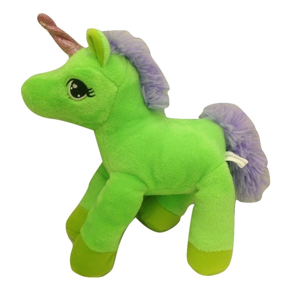 World Plush Green Unicorn Plush Stuffed Animal Toy - 11