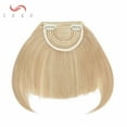 thumbnail image 3 of SEGO Bang Clip in Hair Extension Synthetic Hair Fake Bangs Blonde Straight Hair Piece Gold Hair Accessory, 3 of 6
