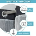 thumbnail image 4 of Layered solid room dark blackout and transparent ring top curtains, 4 of 5