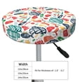 thumbnail image 2 of Kdxio Barbecue Print Stool Covers Round,Stretch Round Bar Stool Covers Washable Bar Stool Cushion Slipcover for 12-15 Inch Chair, 2 of 5