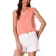 thumbnail image 1 of Camiseta sin mangas INSPIRE CHIC para mujeres, blusa suelta de cuello en V, camisetas polo sólidas, top casual XL rosa, 1 of 6