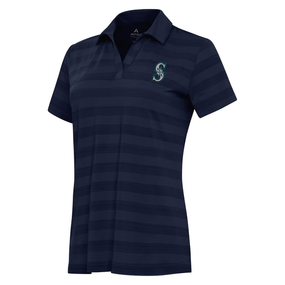 Women's Antigua Navy Seattle Mariners Patch Tunnel Polo