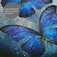 thumbnail image 6 of Blue Butterfly Shower Curtain Vintage Butterfly Bathroom Shower Curtains Farmhouse Butterfly Bathroom Decor Shower Curtains Fabric Polyester Waterproof with Plastic Hooks 72" X 72", 6 of 6