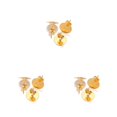 thumbnail image 3 of Wisewang Earring Stud Base Multi Stainless Personality Ear Pins Setting Decorations Jewelry Making Tool Beach Using Supplies Gold 12mm 3Set, 3 of 6