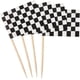 thumbnail image 1 of 100 Pcs Checkered Racing Toothpick Flags,cupcake Toppers Appetizers Flag,DIY Food Sandwiches for Racing Party Cocktail Ice Cream Cake Cheeseplate Deco, 1 of 4
