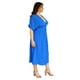 thumbnail image 2 of Vestido manga corta Roman Fashion /Tallas Extras, 0222 (Azul rey) azul 40 Roman Fashion V-ELY-0222-REY, 2 of 6