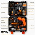 thumbnail image 6 of Anqdy Drill Set,126 Pcs Home Tool Combination Package Mixed Tool Set with 4V Cordless Screwdriver Hand Tool Kit with Plastic Toolbox Storage Case Hand Tool Kit For DIY, 6 of 9