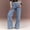 01 Light Blue, variant on Women's High-Waisted Baggy Jeans – Stretchy Wide-Leg Tummy Control Straight-Leg Denim Pants Trendy Jeans