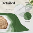 thumbnail image 2 of Ombre Waves Pillow Covers, Linen Long Throw Pillow Case, Abstract Art Gradient Sage Green Modern Holiday Pillow Protector Decorative Cushion Cover for Living Room/Bedroom 20" x 26", 2 of 8