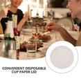 thumbnail image 3 of 100 UNIDS CUBIERTAS DE PAPEL DE TAZA DESECHABLE PAPEL HECHO TAPA TAPA TAPA DESECHABLE TAPAS, 3 of 6