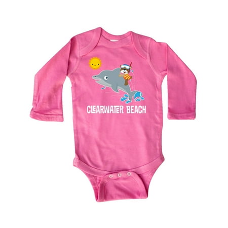 

Inktastic Clearwater Beach Florida Vacation Gift Baby Boy or Baby Girl Long Sleeve Bodysuit