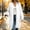 White, variant on WIZUTIZ Women's Solid Color Button Front Jacket Mid-Length Long Sleeve Pockets Loose Fit Casual Winter Warm Coat Outerwear