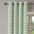 thumbnail image 3 of Ambesonne Geometric Grommet Curtain, Retro Argyle Pattern, 50" x 63", Beige Teal, 3 of 6