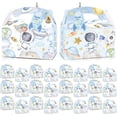 thumbnail image 2 of 24PCS Blue Space Astronaut Party Favor Gift Boxes for Boy With Thank You Tags, First Trip Around the Sun Candy Treat Goodie Bags Boxes for Boy Birthday Baby Shower Decorations, 2 of 4