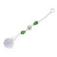 thumbnail image 2 of 2pcs Faceted Glass Ball Chandelier Suncatchers Prisms with Alloy Beads Green 190mm, 2 of 8