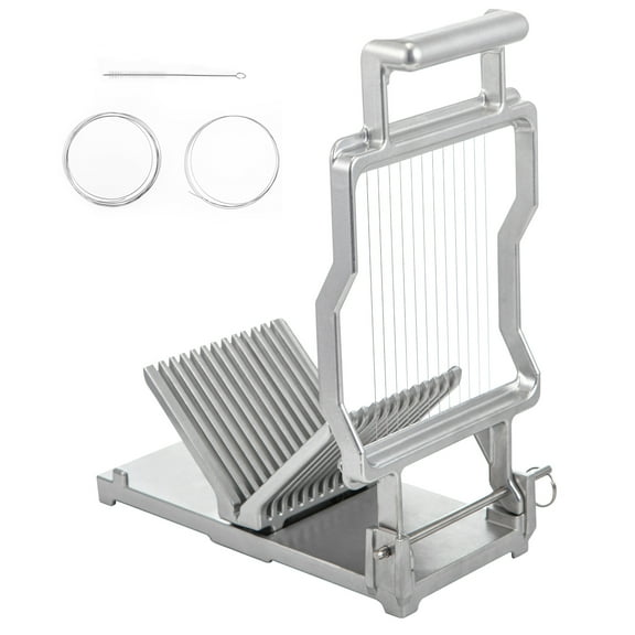 KFFKFF Cheese Slicer with Interchangeable 1cm & 2cm Wires, Durable Aluminum Alloy Frame and 304 Stainless Steel Cutting Wires, Versatile Kitchen Tool for Slicing Cheese and Butter