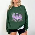 thumbnail image 2 of VKOYWKM Women Oversized Sweatshirt Halloween Ghost Graphic Sweatshirt Crewneck Long Sleeve Fall Pullover Party Tops Oversized Sweatshirts, 2 of 4