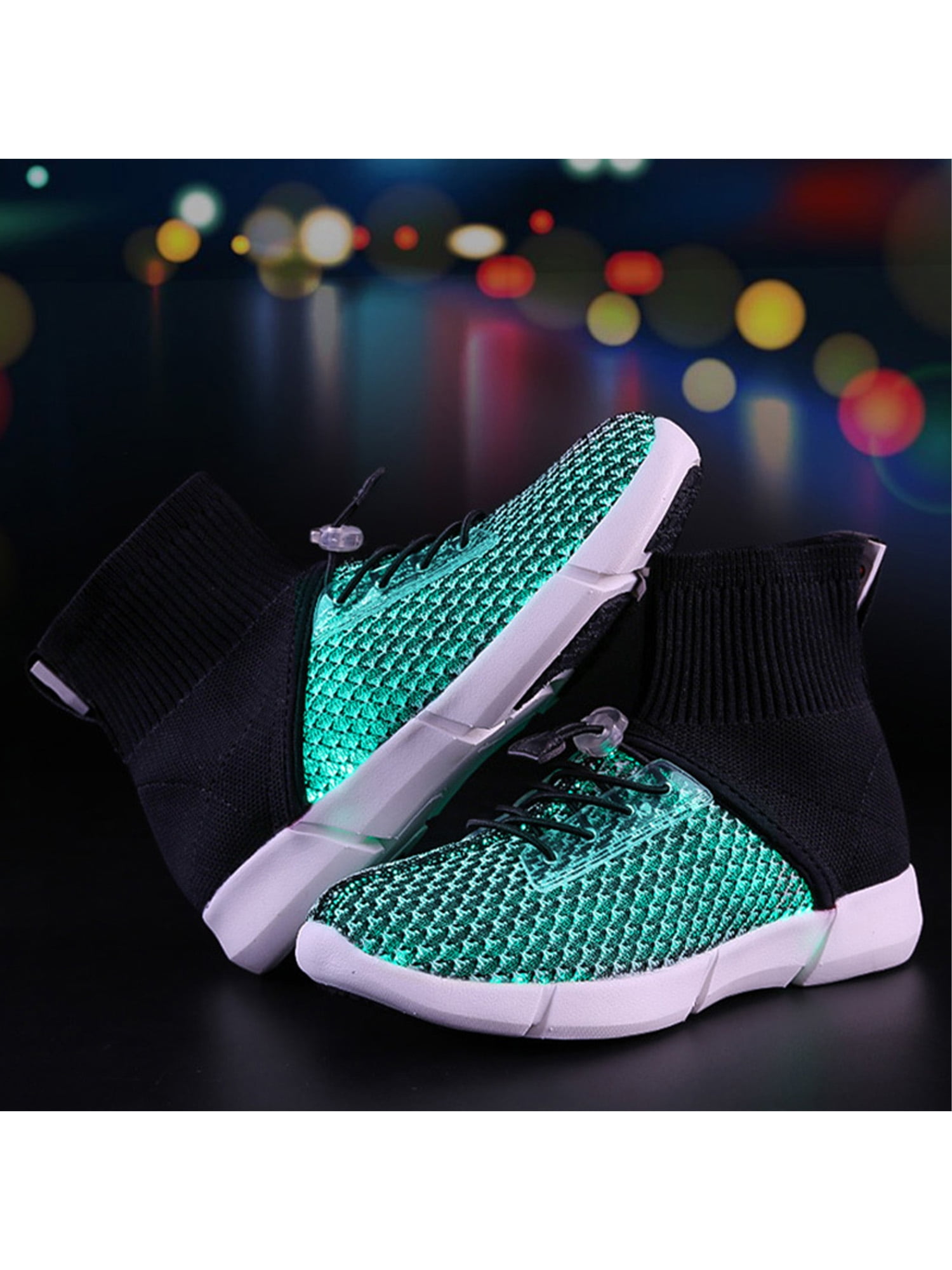 Unisex Casual High-Top Skate Shoes Classic Sneakers Adults Trainers Rainbow Light Fish Scales Unisex Casual High-Top Skate Shoes Classic Sneakers Adults Trainers Rainbow Light Fish Scales