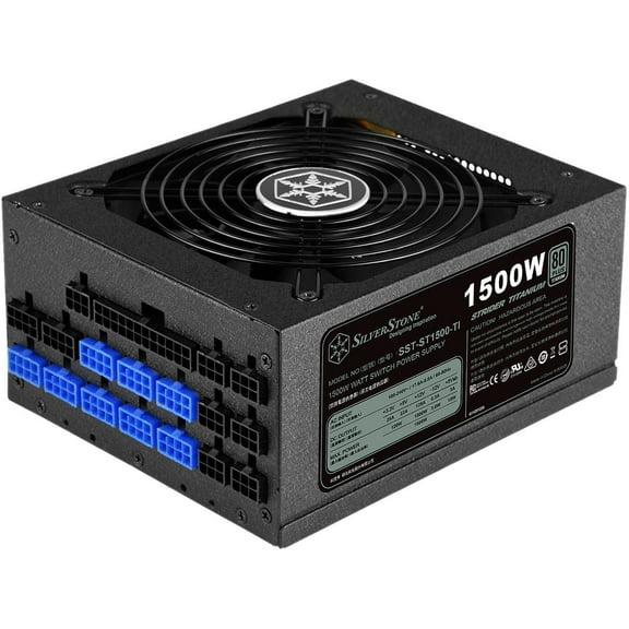 SilverStone PS-ST1500-TI 1500 W ATX12V 80 PLUS TITANIUM Certified Active PFC Power Supply