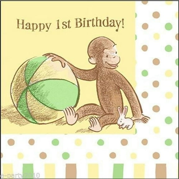 Curious George Baby Shower Small Napkins (16ct)