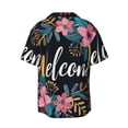 thumbnail image 4 of Balery Floral Welcome Sign Men's Casual Button Down Shirt Short Sleeve Textured Summer Cuban Beach Shirts-X-Large, 4 of 7