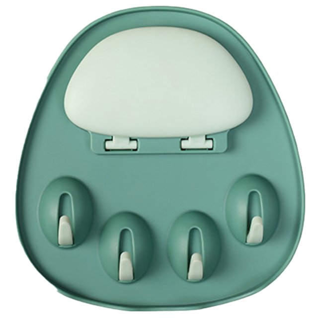 CAROOTU Cat Paw Pot Lid Spatula Rack with Hooks Wall Mounted Tableware Holder Countertop Spoon Rest Shelf Kitchen Supply