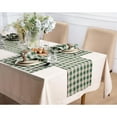 thumbnail image 3 of Linen Cloth Napkins Set of 4 - 100% Pure Linen Green and Natural Buffalo Check Dinner Napkins 20 x 20 Inch - Morgan, Handcrafted and Machine Washable, 3 of 6